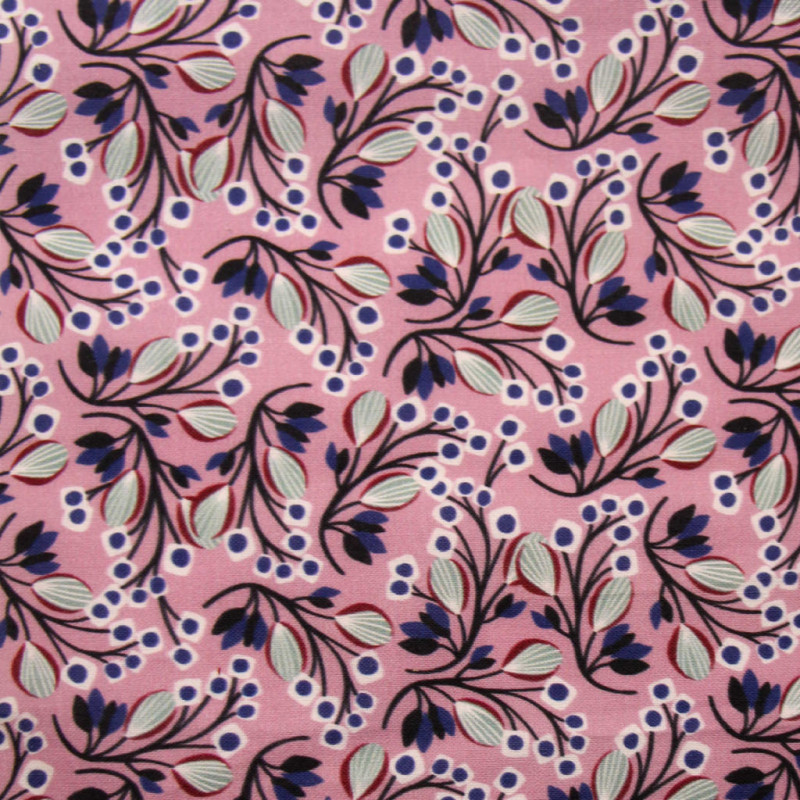 Printed Cotton SELYN Dark Violet / Ultramarine